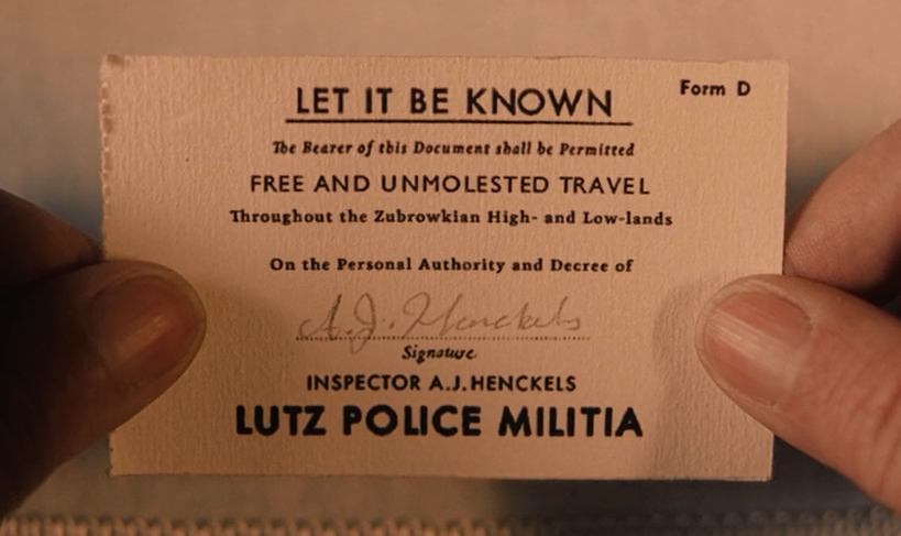 Free And Unmolested Travel Card Grand Budapest Hotel - Wes-Anderson.com
 - 2