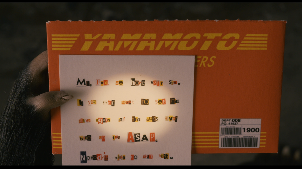 Fantastic Mr Fox Ramson Note