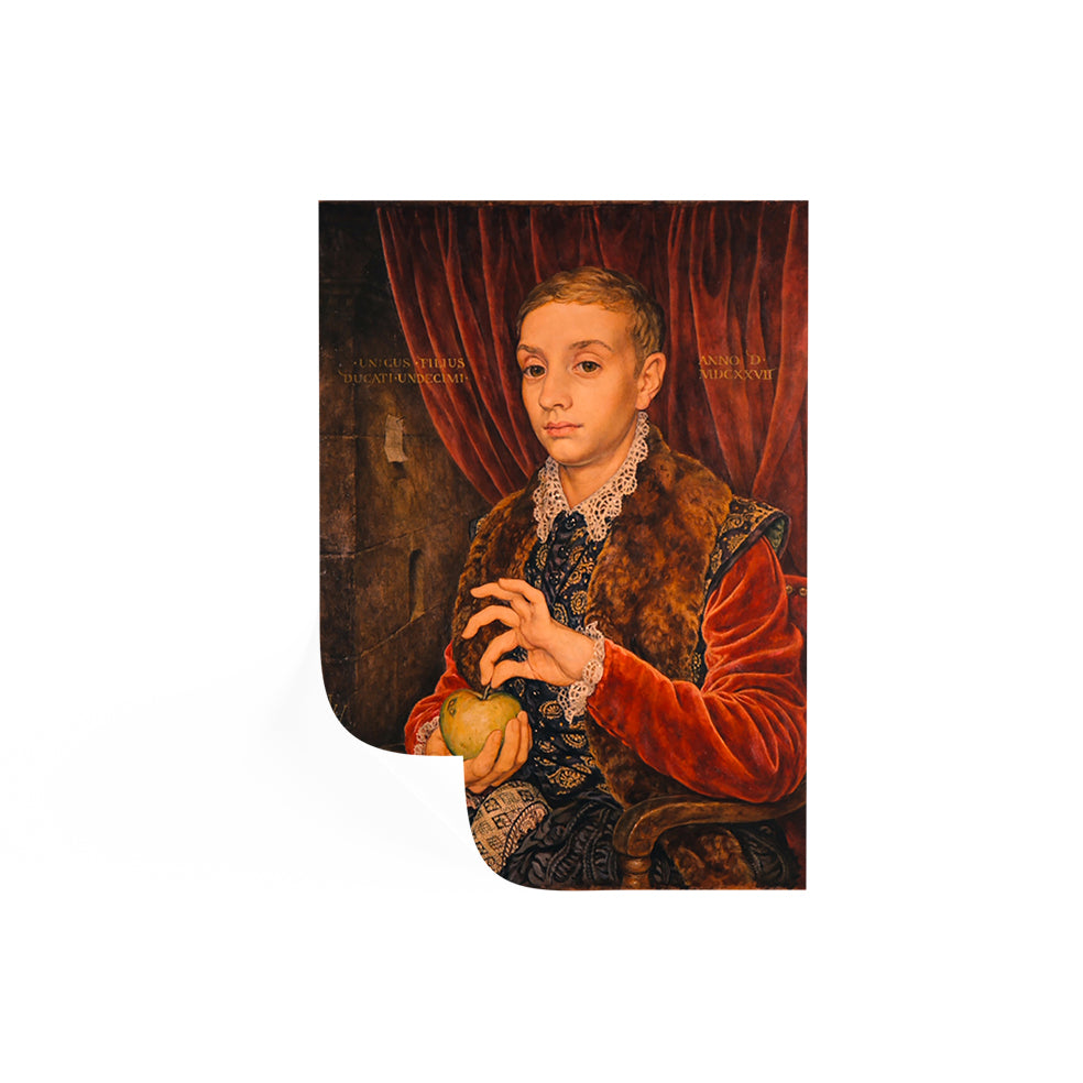 Boy With Apple Poster