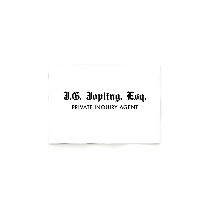 J.G. Jopling, Esq. Business Card