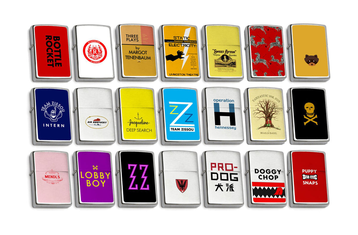 Wes Anderson Zippo Lighter Collection | The Society Of The Crossed